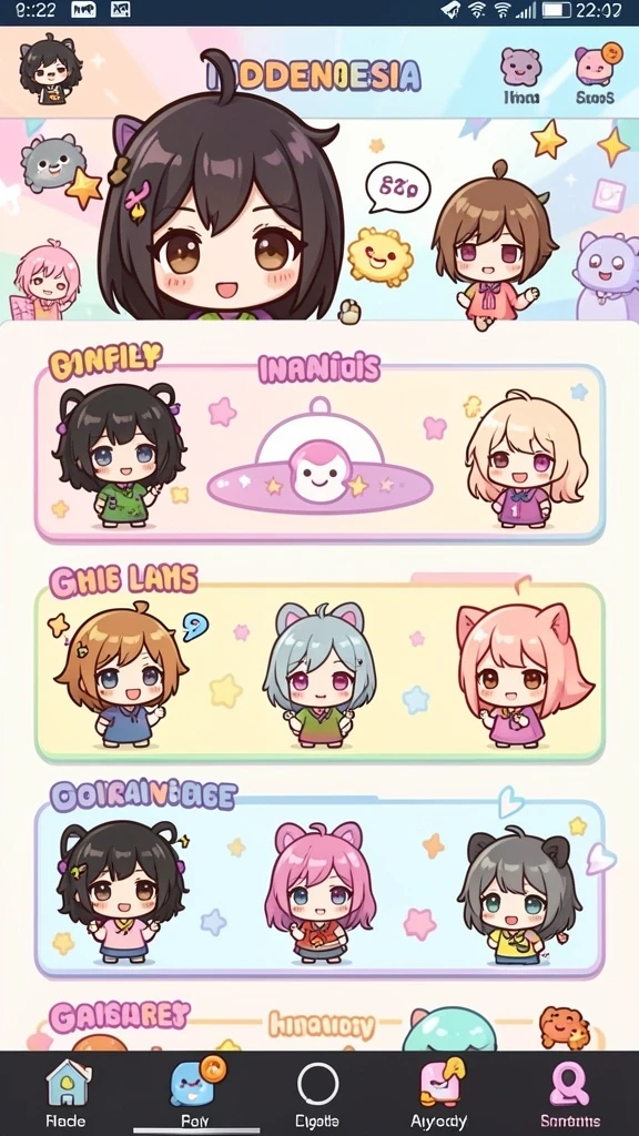 Karakter unik yang bisa diupgrade di game.