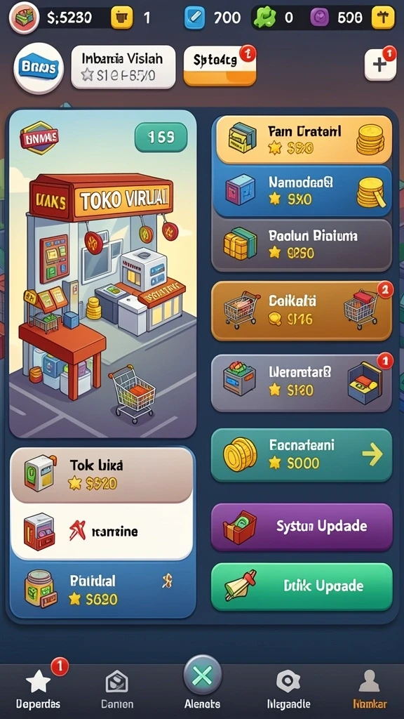 Screenshot 1 menunjukkan tampilan awal aplikasi yang menarik.