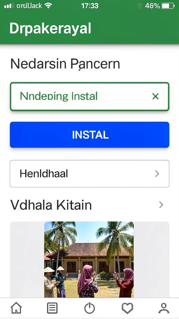 Tampilan awal yang menarik dan ramah pengguna.