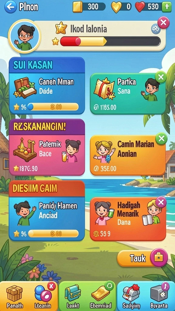 Beragam karakter siap untuk dimainkan.