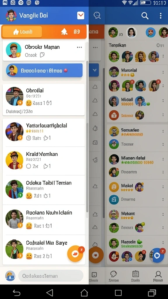 Fitur chat yang memungkinkan komunikasi antara pemain.