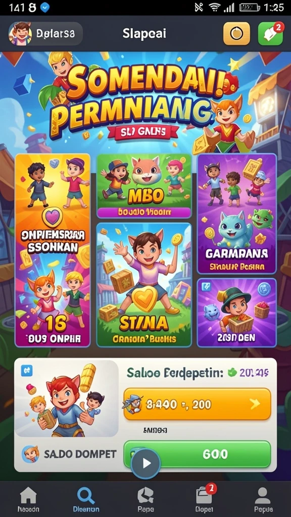 Tampilan permainan slot yang menarik dan interaktif.