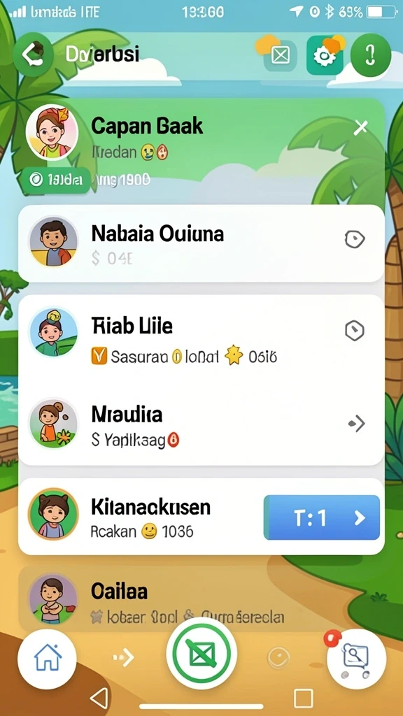 Tangkapan layar menunjukkan tantangan level yang seru.