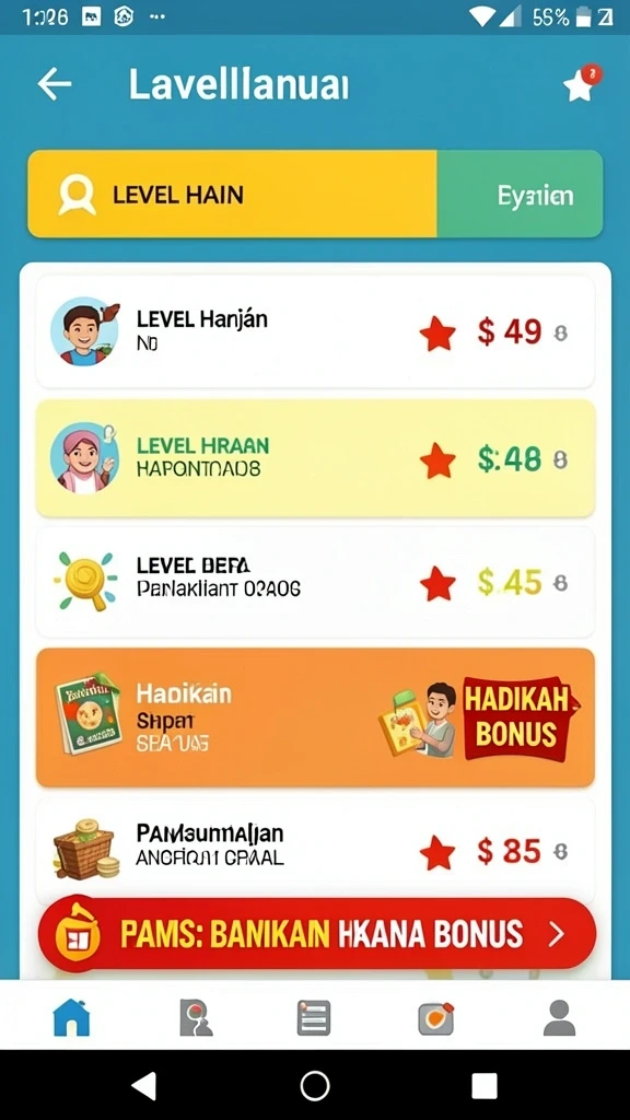Tampilan antarmuka pengguna yang menarik.